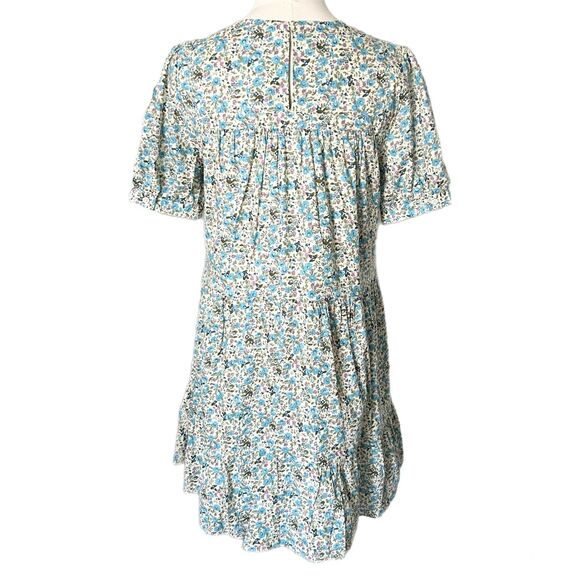 Tuckernuck Hyacinth House Quinn Blue Floral Mini Dress 100% Cotton Size XS - Picture 4 of 7